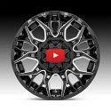 Fuel Twitch D769 Gloss Black Milled Custom Truck Wheels 5